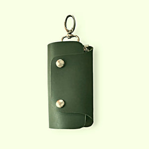 Leather Key Holder - Olive Key Pouch