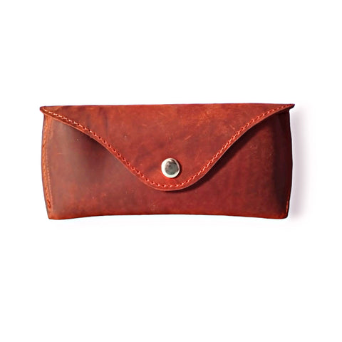 Rust Leather Glasses Cover