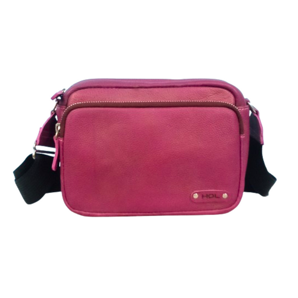 Pink Leather Crossbody Bag for Women