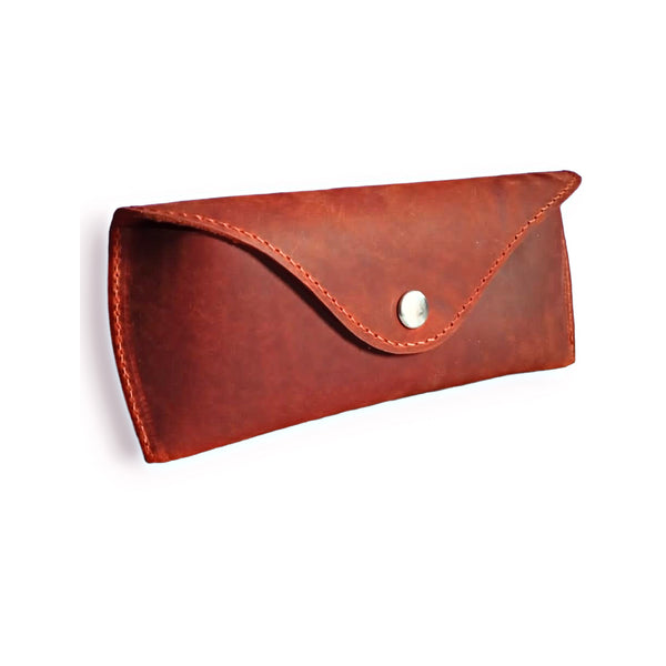 Rust Leather Glasses Cover