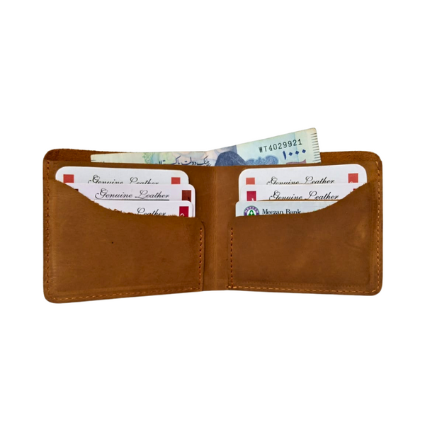 Slim Tan Leather Men's Wallet