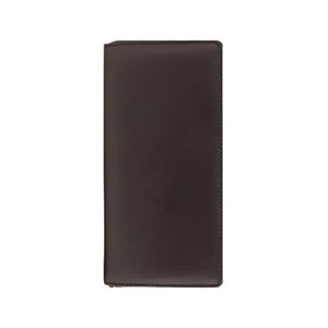 Choco Leather Zipper Folder Wallet