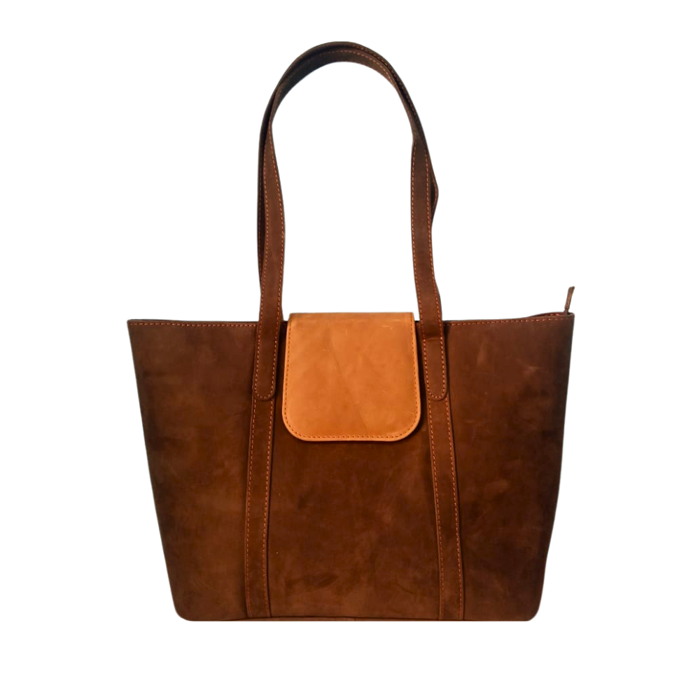 Dark Brown Leather Handbag for Women