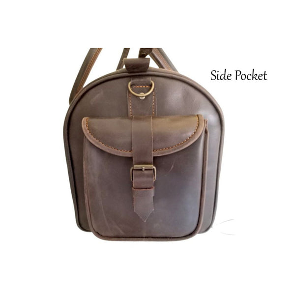 Chocolate Leather Carryall Bag