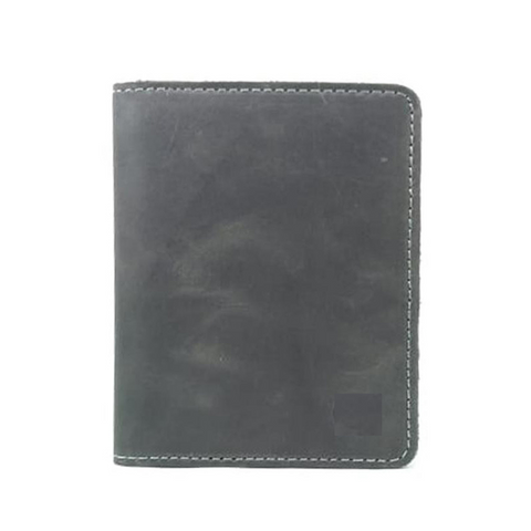 Grey Leather Passport Cover