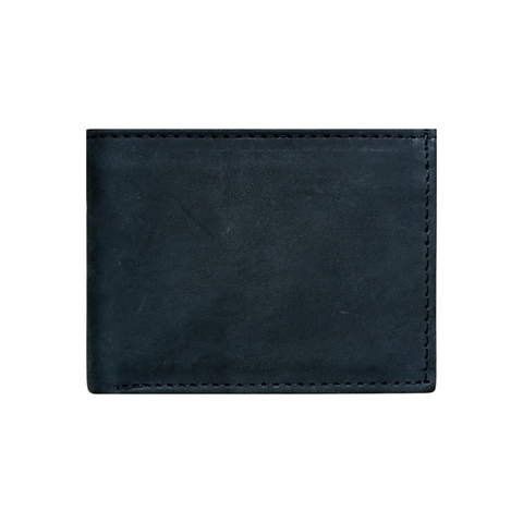 Charcoal Grey Slim Fold Leather Wallet