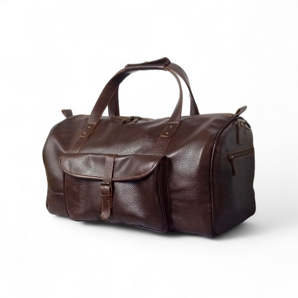 Pebble Grain Leather Weekender Bag