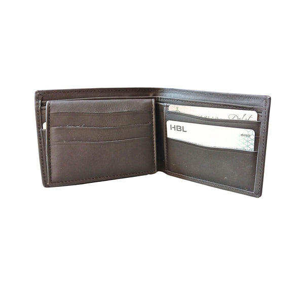 Black Plain Leather Wallet and Keyring Gift Set for Him