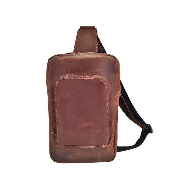 Antique Brown Leather Sling Bag