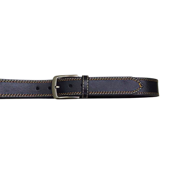 Buffalo Black Casual Belt - Double Stitched 40mm Wide