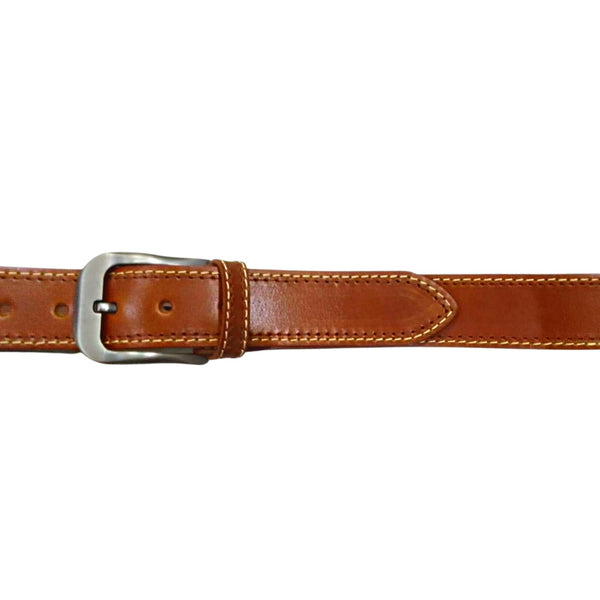 Buffalo Mustard Casual Belt - Double Stitched 40mm Wide