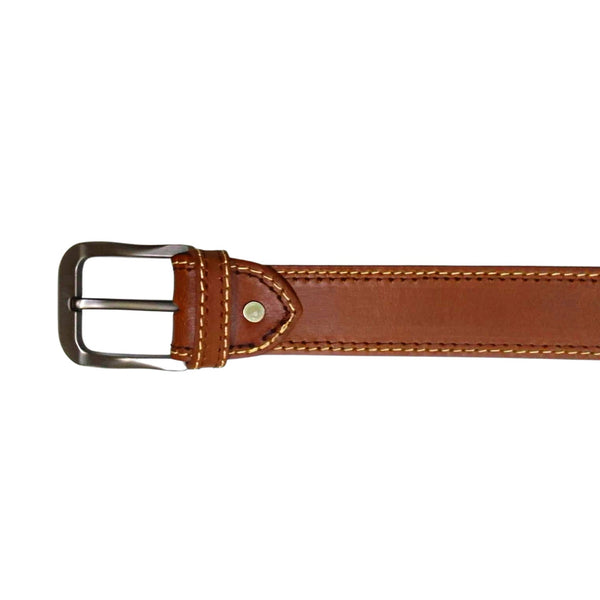 Buffalo Mustard Casual Belt - Double Stitched 40mm Wide