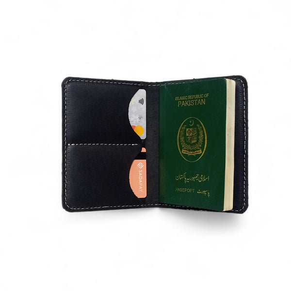 Black Leather Passport Cover