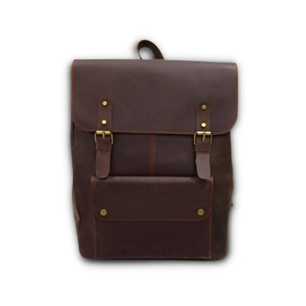 Leather Laptop Backpack - Travel backpack