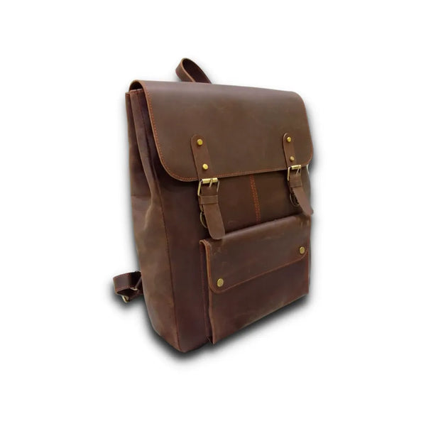 Leather Laptop Backpack - Travel backpack