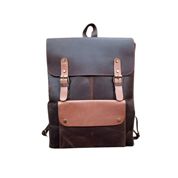 Leather laptop Backpack - Travel backpack