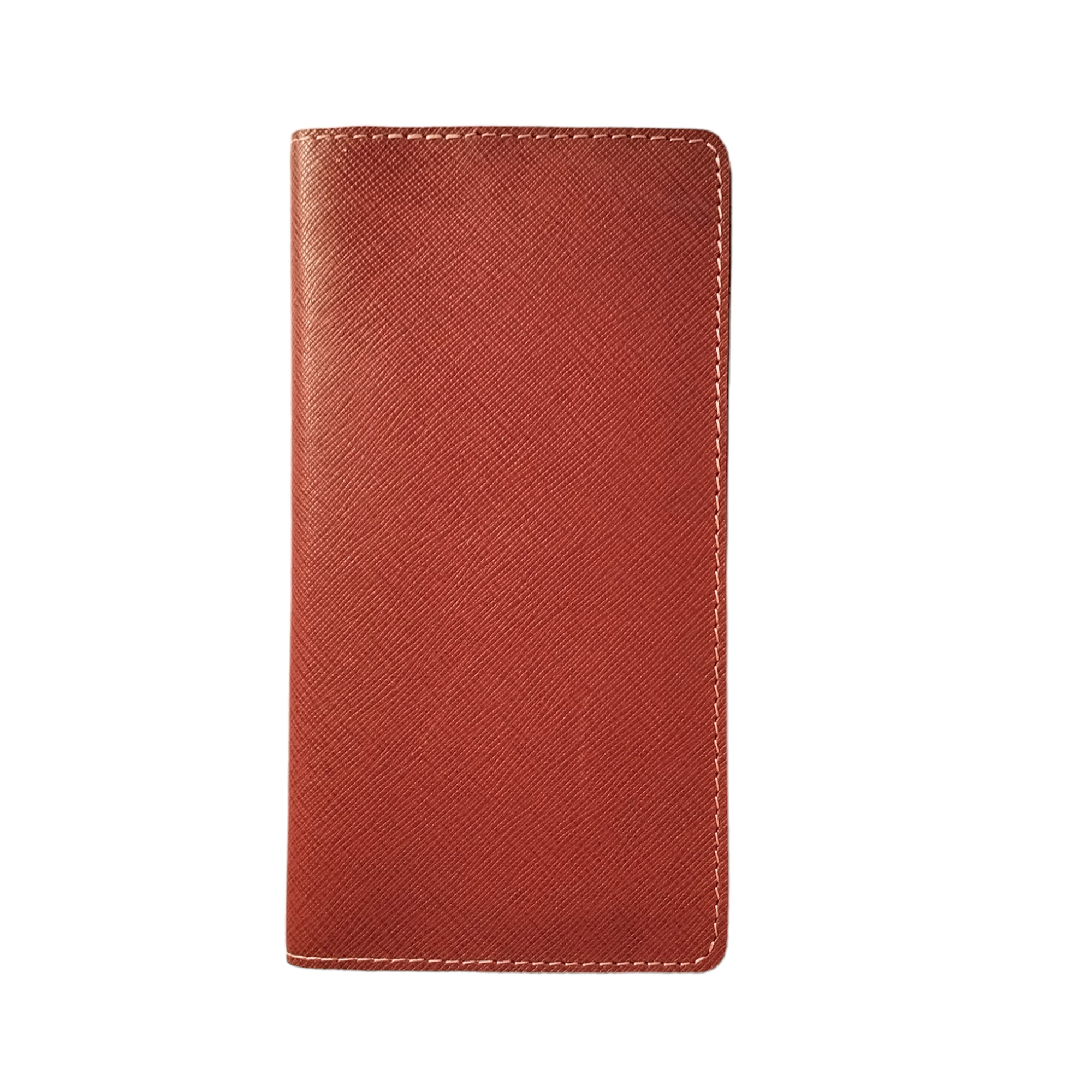 Rust Sofiana Leather Long Wallet - Coat Wallet