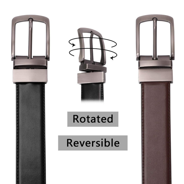 Reversible Leather Belt - Black & Brown