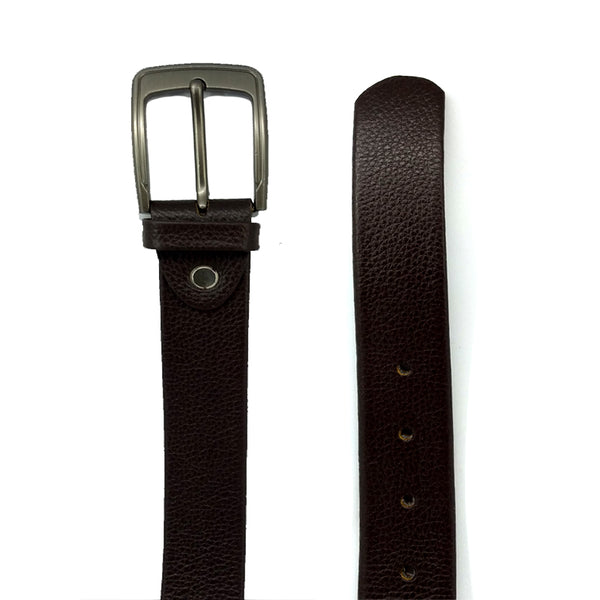 Black Leather Formal Belt - 35mm Wide